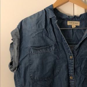 Cloth & Stone button up chambray shirt